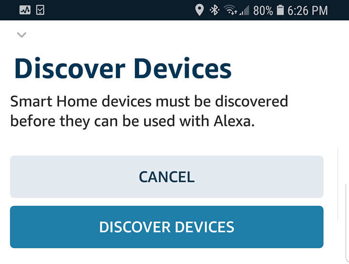 Alexa App Discover Device