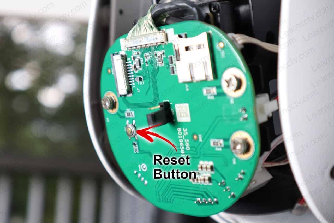 Amcrest camera reset button