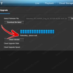 Amcrest Camera Web Interface Upgrading Message