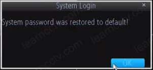 Amcrest DVR 650TVL Password restored