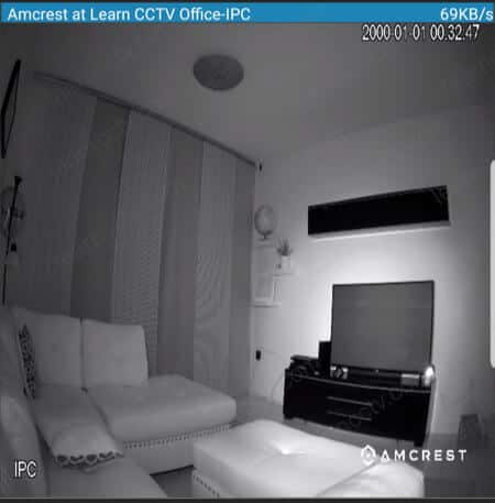 Amcrest ProHD IP Turret PoE Camera using the night vision feature