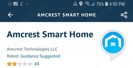 Amcrest Skill on Alexa