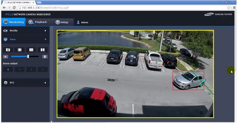 Video analytics on an IP camera