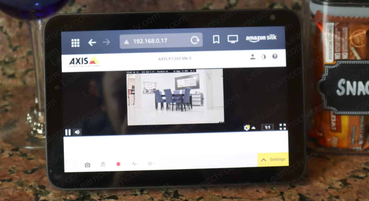 Axis camera on Echo Show Small Screen