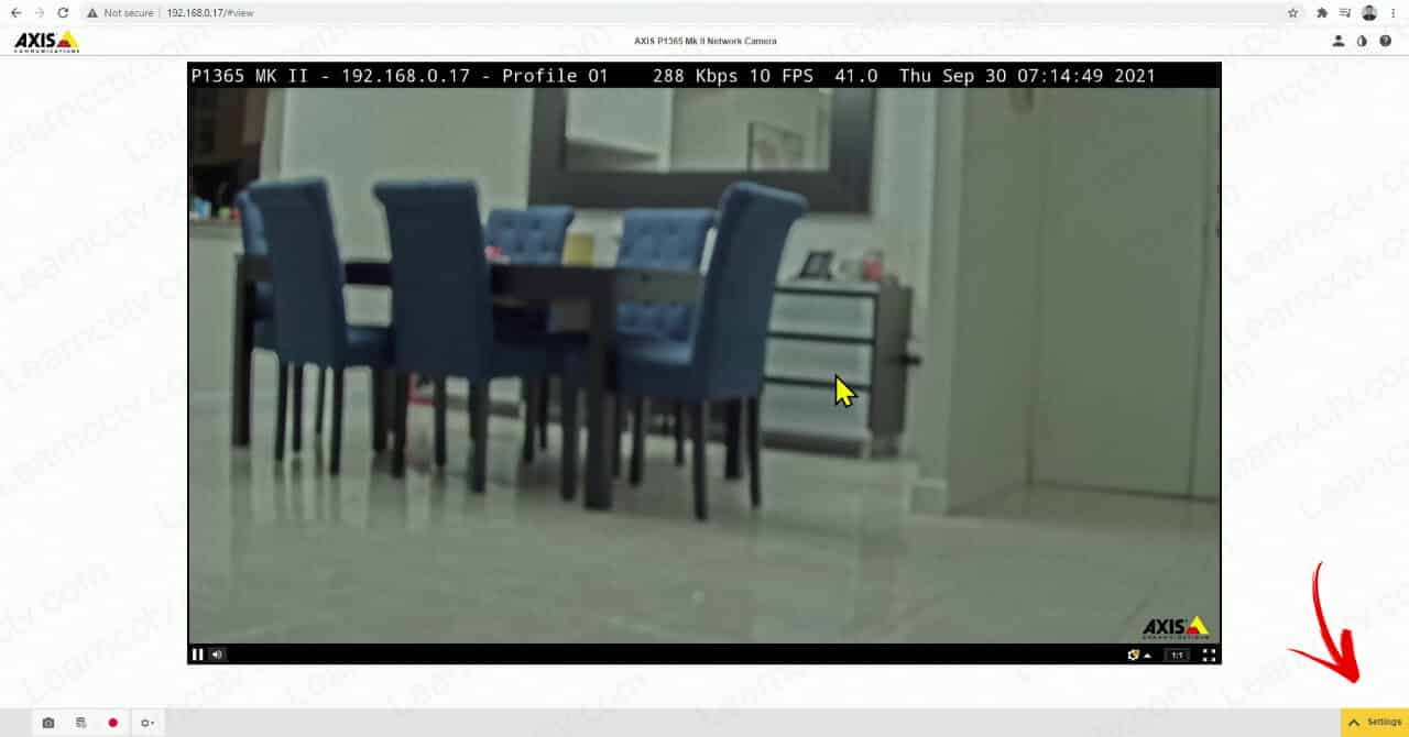 Axis IP camera with no focus