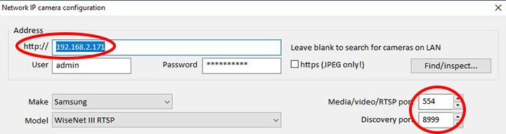 Blue Iris IP and port configuration