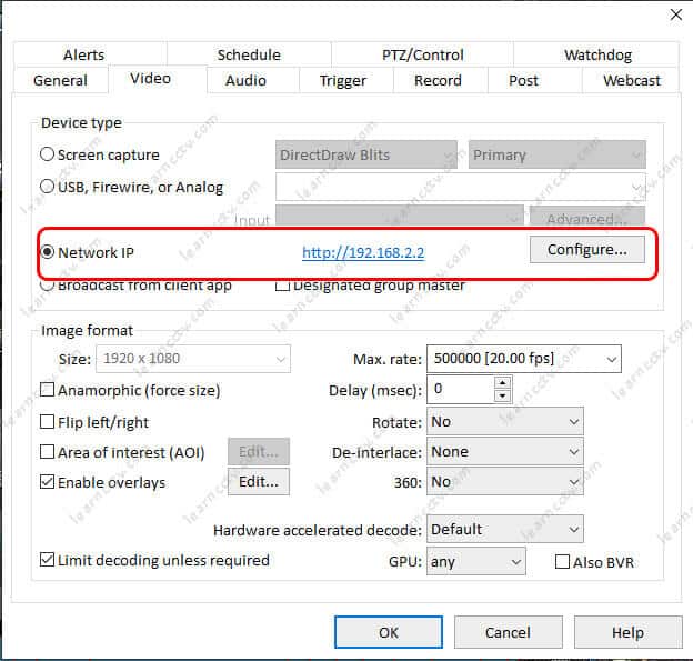 Blue Iris Wyze cam Network IP