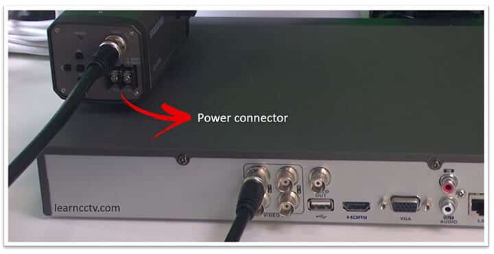 CCTV camera power connector