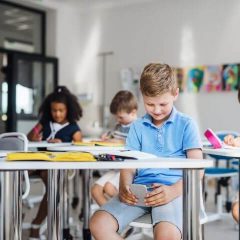 no cheating because of security cameras in the classroom