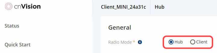 Hub or client mode