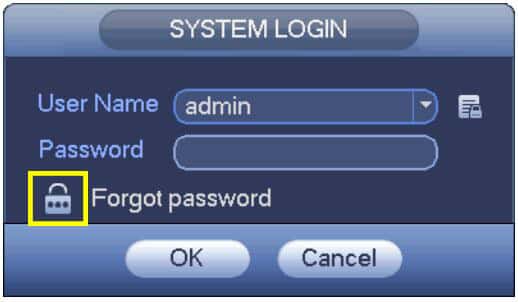 Dahua NVR System login