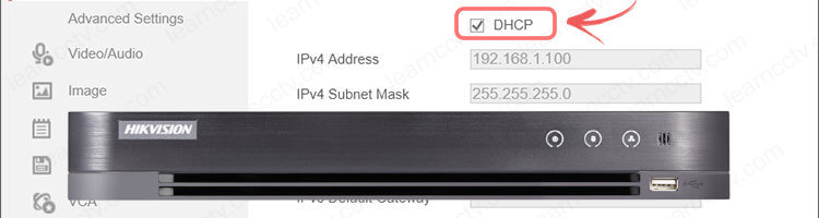 Enable DHCP on Hikvision DVR via Web browser