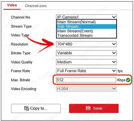 Hik connect adjust bitrate settings