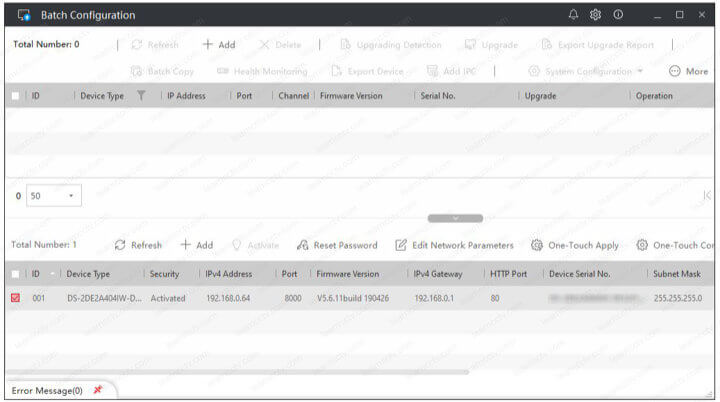 Hikvision batch configuration software