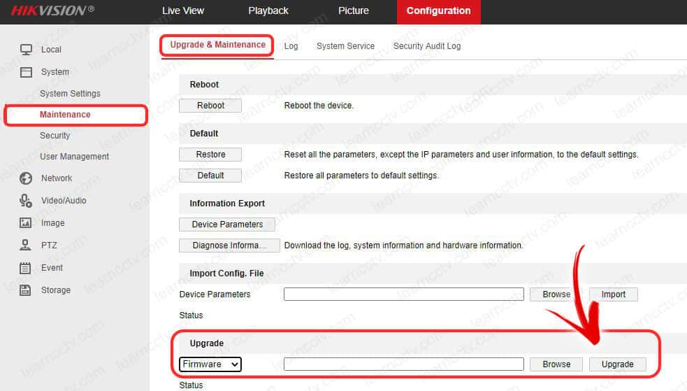 Hikvision Camera Firmware Uodate