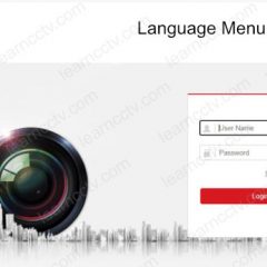 Hikvision camera login menu