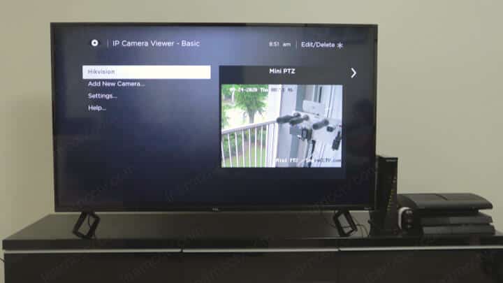 Hikvision Camera on a Roku TV