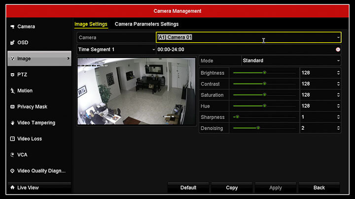 Hikvision DVR brightness