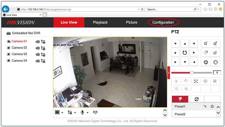 Hikvision DVR channel 01