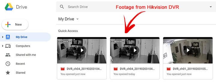 Hikvision DVR Google Drive Recording