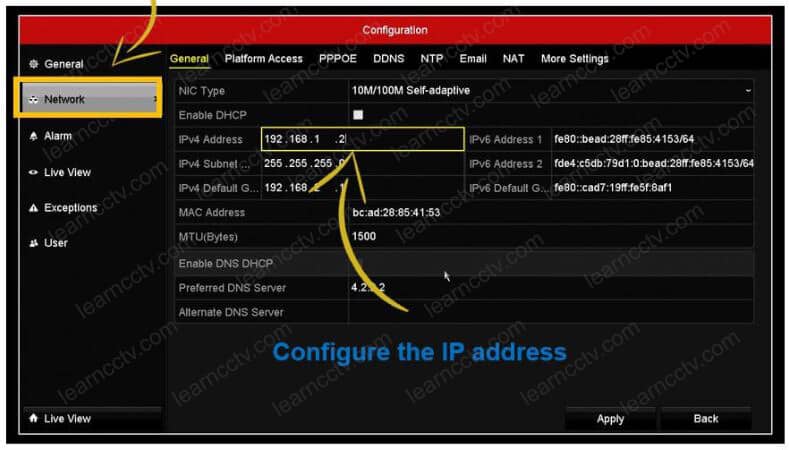 Hikvision DVR IP address