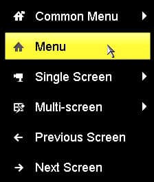 Hikvision DVR Main Menu