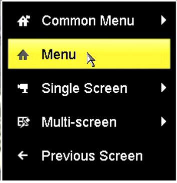 Hikvision -DVR Main Menu