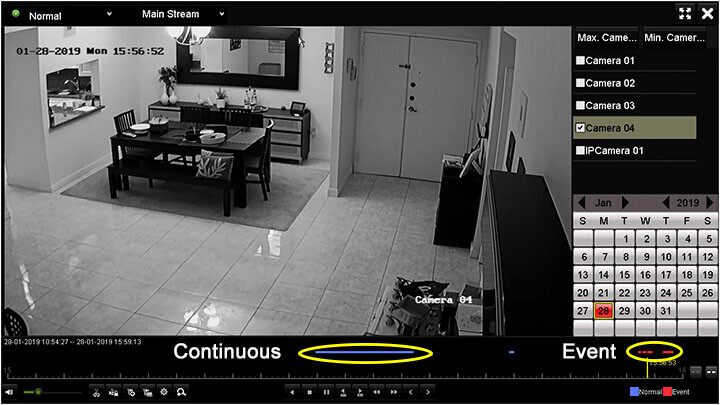 Hikvision DVR Playback Continuous and Motion