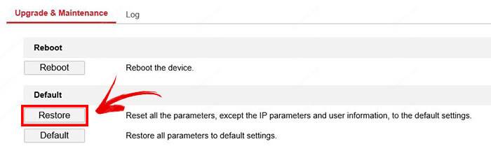 Hikvision DVR factory default