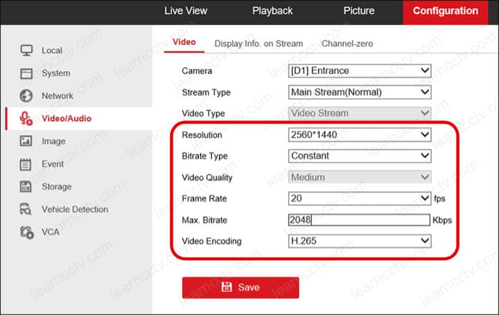 Hikvision Error Code 800 - Quality Configuration