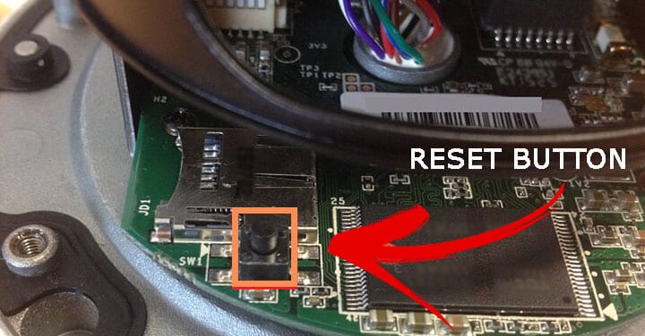 Hikvision IP camera reset button