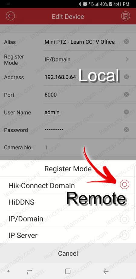 Hikvision iVMS-4500 Remote configuration