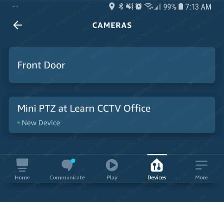 Hikvision Mini PTZ camera added to Alexa