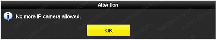 Hikvision no more cameras allowed