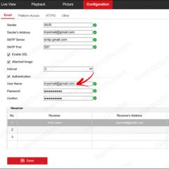 Hikvision-notification via gmail - Advanced settings