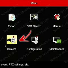 Hikvision NVR Camera Menu