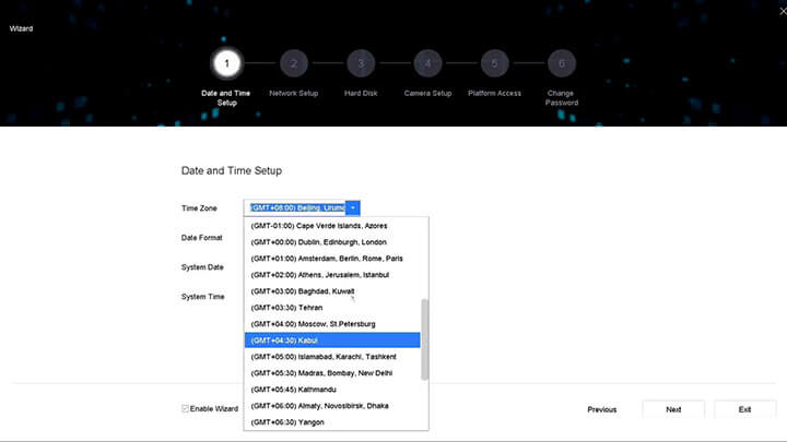 Hikvision NVR wizard 01  timezone