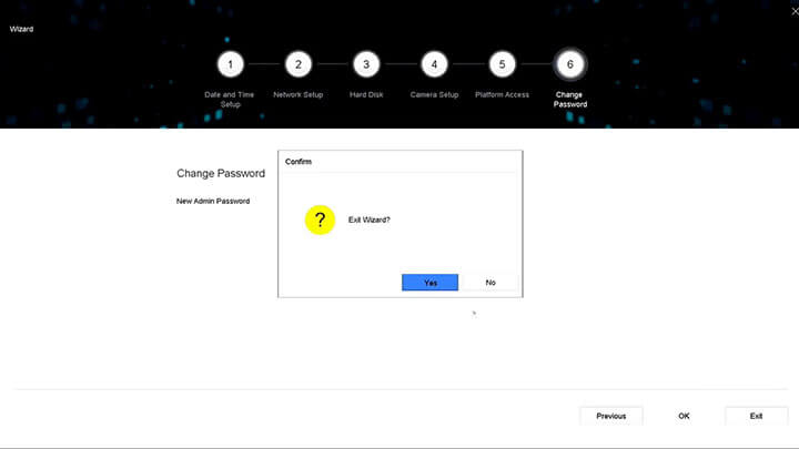 Hikvision NVR wizard 06 Change Password