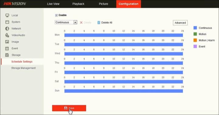 Hikvision playback failed continous recording