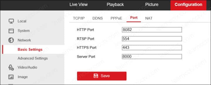 Hikvision port numbers