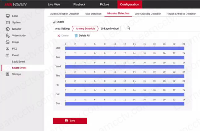 Hikvision PTZ schedule