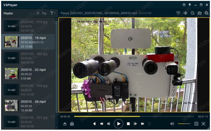 Hikvision VSPlayer plays the mp4 file