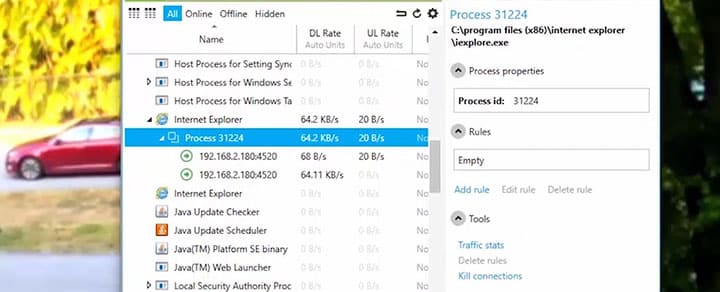 Bandwidth usage