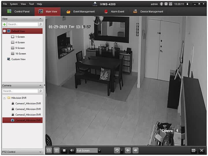 iVMS 4200 connected to a Hikvision DVR