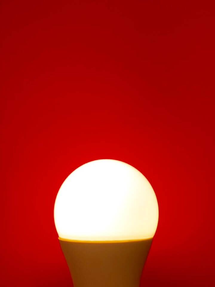 LED lightbulb red