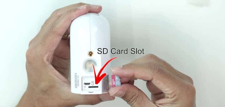 Loocam camera sd card slot