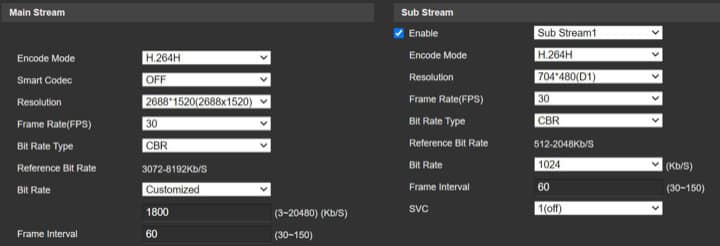 Main Stream and Substream