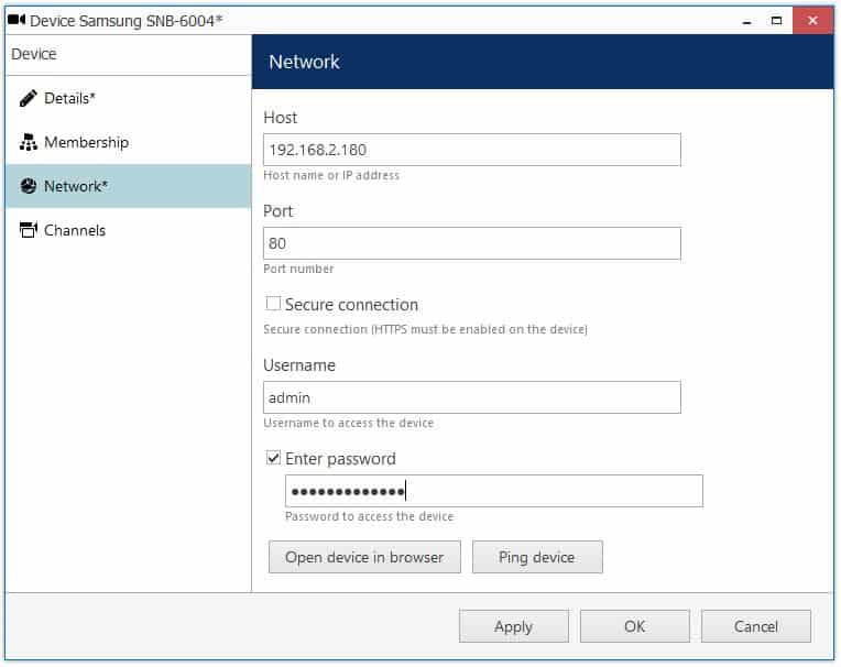 New Device Network Info