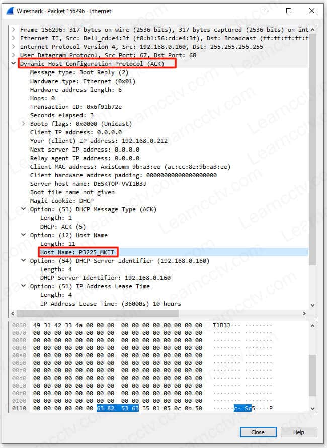 P3225 MKII Wireshark ACK