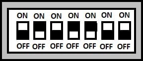 PTZ camera dip-switch